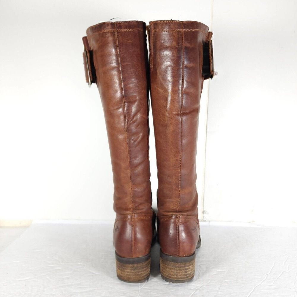 Bos&Co Women's Lawson 37 US6-6,5 Brown Leather Waterproof Knee High Ridin Boots - Picture 10 of 13